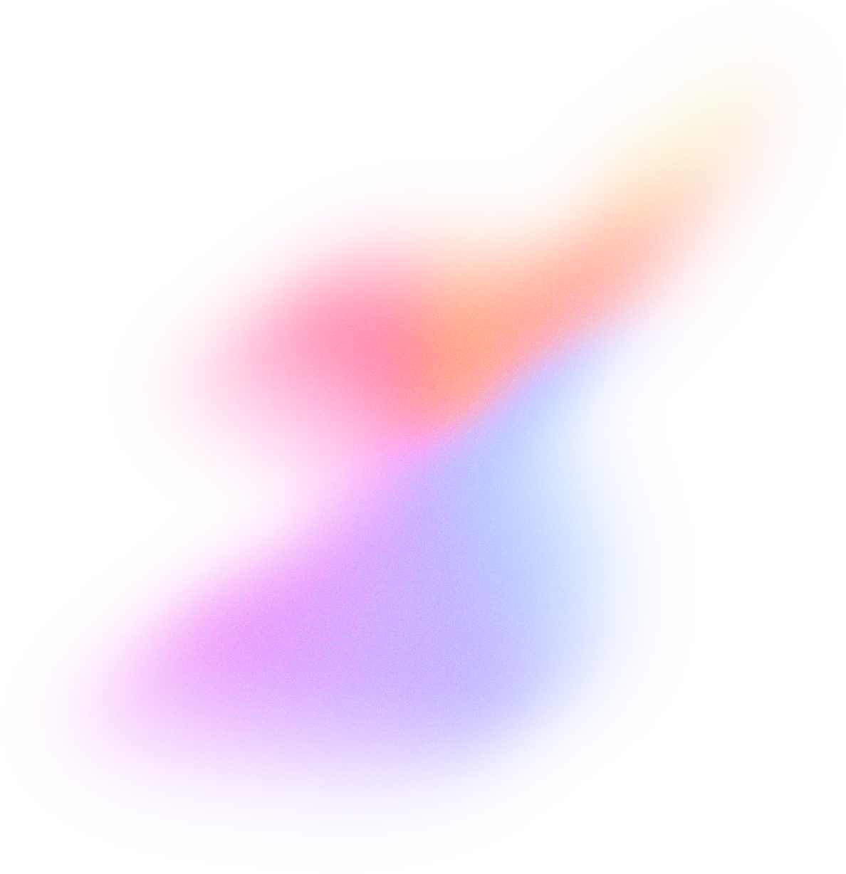 Glowy Gradient Abstract Brush Stroke Blob